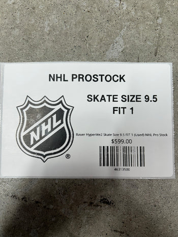 Bauer Hyperlite2 Skate Size 9.5 FIT 1 (Used) NHL Pro Stock