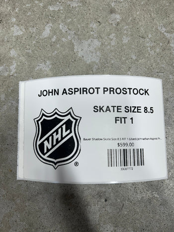 Bauer Shadow Skate Size 8.5 FIT 1 (Used) Johnathan Aspirot Pro Stock