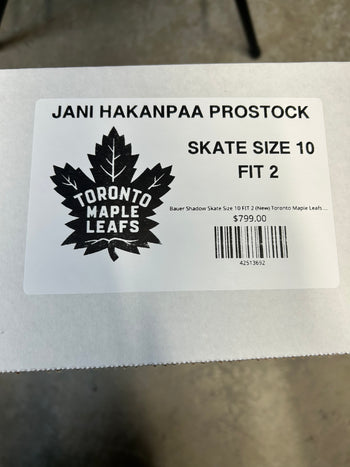 Bauer Shadow Skate Size 10 FIT 2 (New) Toronto Maple Leafs Pro Stock