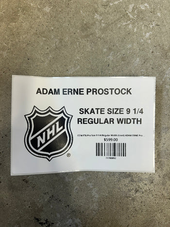 CCM FT6 Pro Size 9 1/4 Regular Width (Used) ADAM ERNE Pro Stock
