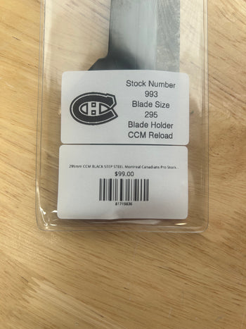 295mm CCM BLACK STEP STEEL Montreal Canadians Pro Stock Blade/Runner (Used)