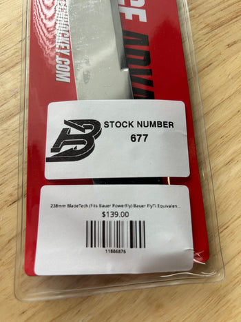 238mm BladeTech (Fits Bauer PowerFly) Bauer FlyTi Equivalent Boston Fleet Pro Stock