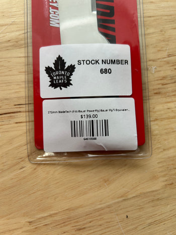 272mm BladeTech (Fits Bauer PowerFly) Bauer FlyTi Equivalent Toronto Maple Leafs Pro Stock