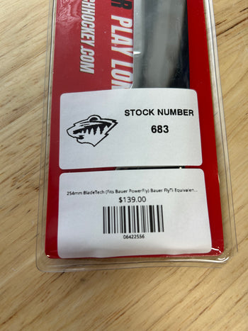 254mm BladeTech (Fits Bauer PowerFly) Bauer FlyTi Equivalent Minnesota Wild Pro Stock