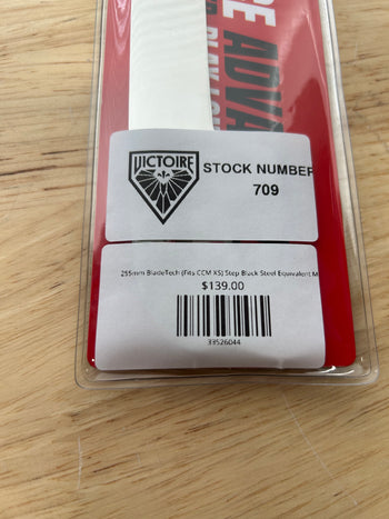 255mm BladeTech (Fits CCM XS) Step Black Steel Equivalent Montreal Victoire Pro Stock