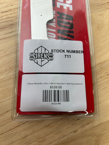 255mm BladeTech (Fits CCM XS) Step Black Steel Equivalent New York Sirens Pro Stock