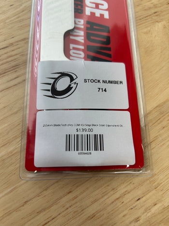 255mm BladeTech (Fits CCM XS) Step Black Steel Equivalent Ottawa Charge Pro Stock