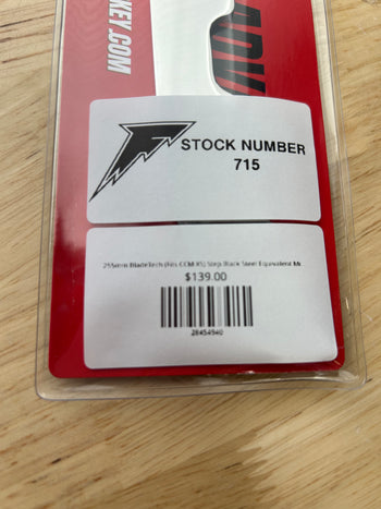 255mm BladeTech (Fits CCM XS) Step Black Steel Equivalent Minnesota Frost Pro Stock