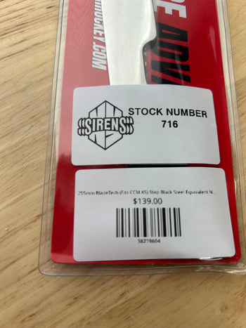 255mm BladeTech (Fits CCM XS) Step Black Steel Equivalent New York Sirens Pro Stock
