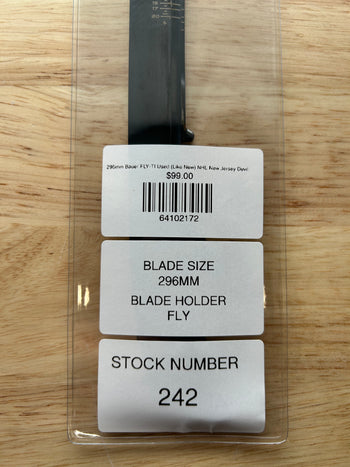 296mm Bauer FLY-TI Used (Like New) NHL New Jersey Devils Nathan Bastian Pro Stock (Blade/Runner)