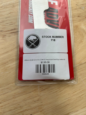 280mm BladeTech (Fits CCM XS) Step Black Steel Equivalent Buffalo Sabres Pro Stock