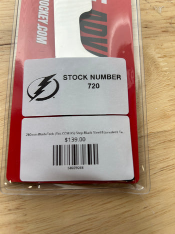 280mm BladeTech (Fits CCM XS) Step Black Steel Equivalent Tampa Bay Lightning Pro Stock