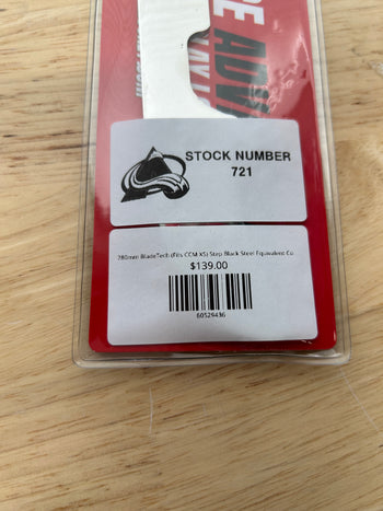 280mm BladeTech (Fits CCM XS) Step Black Steel Equivalent Colorado Avalanche Pro Stock
