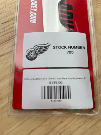 287mm BladeTech (Fits CCM XS) Step Black Steel Equivalent Detroit Red Wings Pro Stock