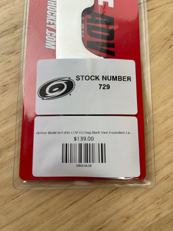 287mm BladeTech (Fits CCM XS) Step Black Steel Equivalent Carolina Hurricanes Pro Stock