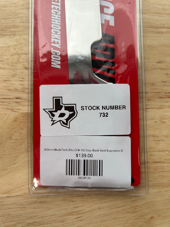 263mm BladeTech (Fits CCM XS) Step Black Steel Equivalent Dallas Stars Pro Stock