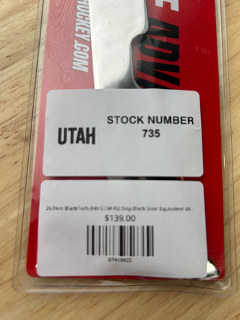 263mm BladeTech (Fits CCM XS) Step Black Steel Equivalent Utah Mammoth Pro Stock