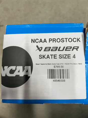 Bauer Supreme Mach Skate Size 4 Fit 1 NCAA Pro Stock (New)