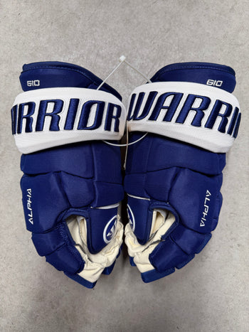 14” Warrior Alpha DX Hockey Gloves Toronto Maple Leafs Pro Stock New