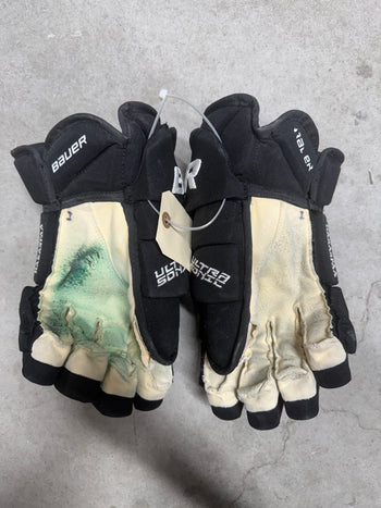 15” Bauer Supreme Ultrasonic Gloves Dallas Stars Pro Stock Used Like New