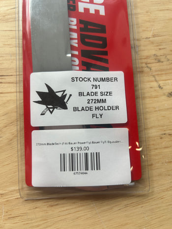 272mm BladeTech (Fits Bauer PowerFly) Bauer FlyTi Equivalent San Jose Sharks Pro Stock