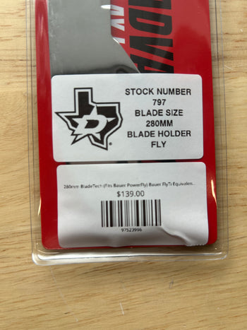 280mm BladeTech (Fits Bauer PowerFly) Bauer FlyTi Equivalent Dallas Stars Pro Stock
