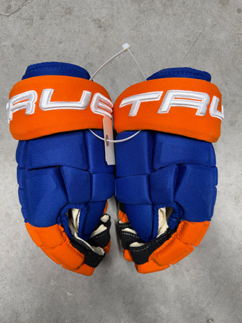 13.5” True 4 Roll Pro Edmonton Oilers Pro Stock Hockey Gloves (New)