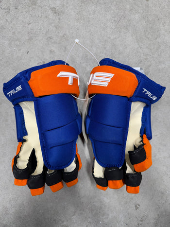 13.5” True 4 Roll Pro Edmonton Oilers Pro Stock Hockey Gloves (New)