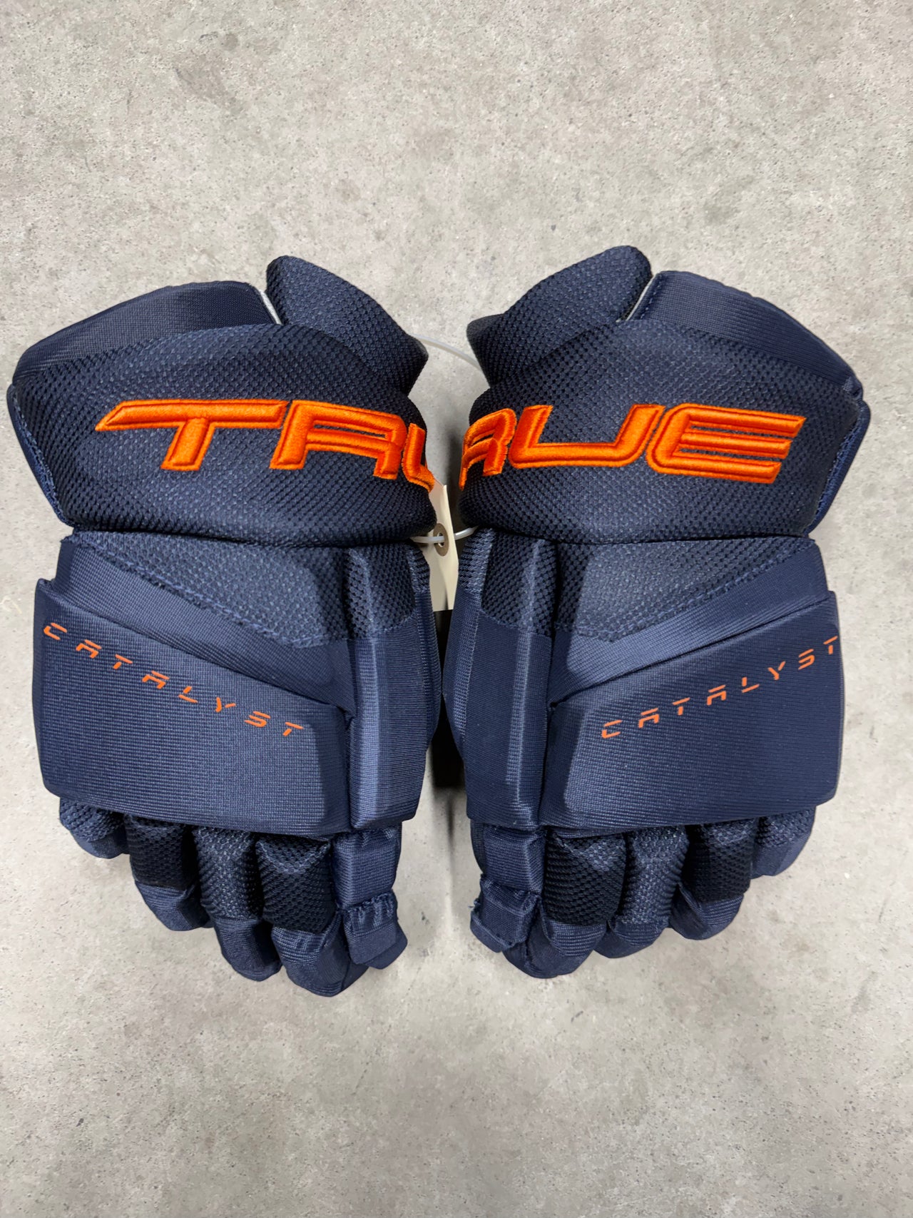 14” True Catalyst 9X Pro Stock Hockey Gloves Edmonton Oilers (New)