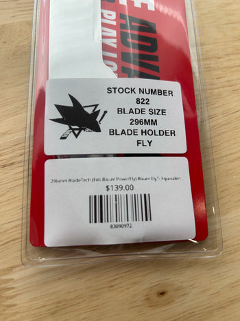 296mm BladeTech (Fits Bauer PowerFly) Bauer FlyTi Equivalent San Jose Sharks Pro Stock