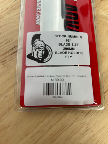 263mm BladeTech (Fits Bauer PowerFly) Bauer FlyTi Equivalent Ottawa Senators Pro Stock