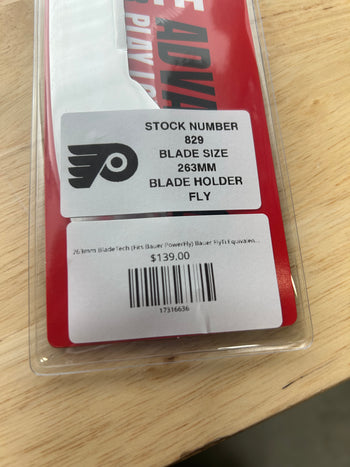 263mm BladeTech (Fits Bauer PowerFly) Bauer FlyTi Equivalent Philadelphia Flyers Pro Stock