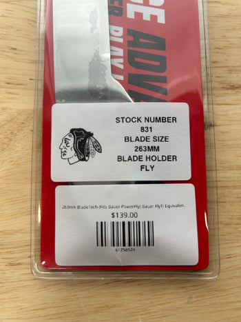 263mm BladeTech (Fits Bauer PowerFly) Bauer FlyTi Equivalent Chicago Blackhawks Pro Stock