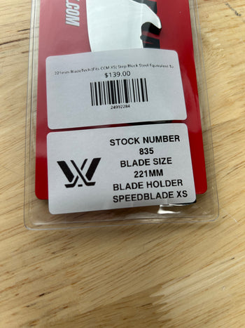 221mm BladeTech (Fits CCM XS) Step Black Steel Equivalent Toronto Sceptres Pro Stock