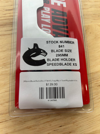 295mm BladeTech (Fits CCM XS) Step Black Steel Equivalent Vancouver Canucks Pro Stock