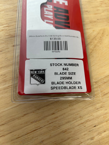 295mm BladeTech (Fits CCM XS) Step Black Steel Equivalent New York Rangers Pro Stock