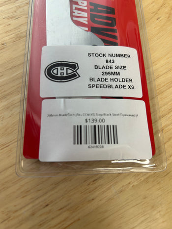 295mm BladeTech (Fits CCM XS) Step Black Steel Equivalent Montreal Canadiens Pro Stock