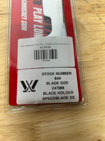 247mm BladeTech (Fits CCM XS) Step Black Steel Equivalent Toronto Sceptres Pro Stock
