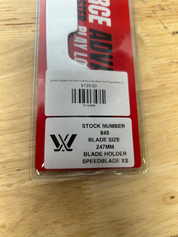 247mm BladeTech (Fits CCM XS) Step Black Steel Equivalent Ottawa Charge Pro Stock