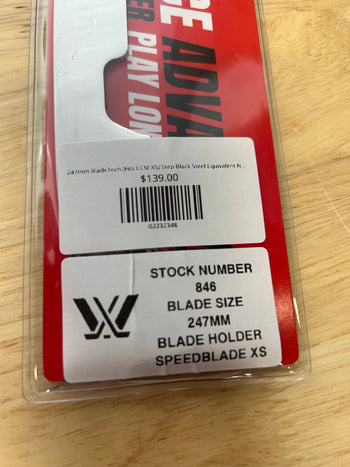 247mm BladeTech (Fits CCM XS) Step Black Steel Equivalent New York Sirens Pro Stock
