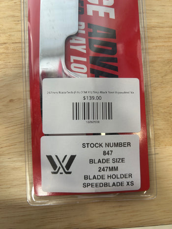 247mm BladeTech (Fits CCM XS) Step Black Steel Equivalent Vancouver Goldeneyes Pro Stock