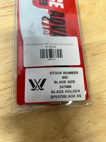 247mm BladeTech (Fits CCM XS) Step Black Steel Equivalent Montreal Victoire Pro Stock