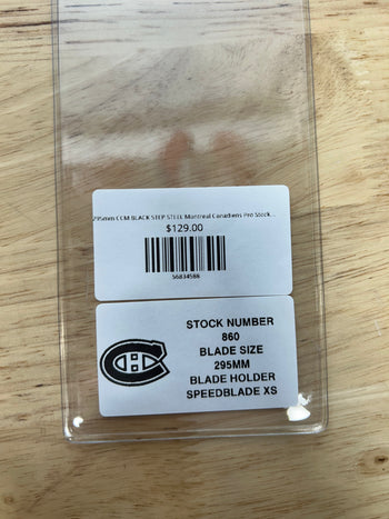 295mm CCM BLACK STEP STEEL Montreal Canadiens Pro Stock Blade/Runner (New)