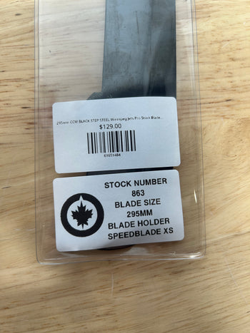 295mm CCM BLACK STEP STEEL Winnipeg Jets Pro Stock Blade/Runner (New)