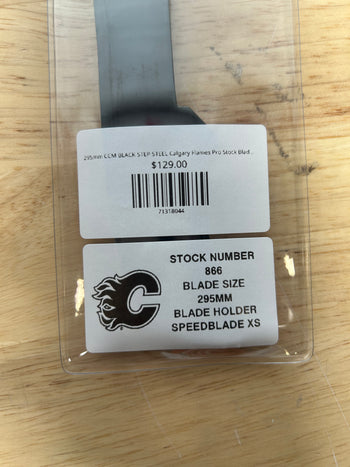 295mm CCM BLACK STEP STEEL Calgary Flames Pro Stock Blade/Runner (New)