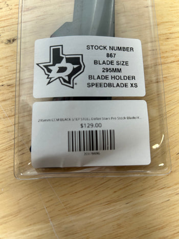 295mm CCM BLACK STEP STEEL Dallas Stars Pro Stock Blade/Runner (New)