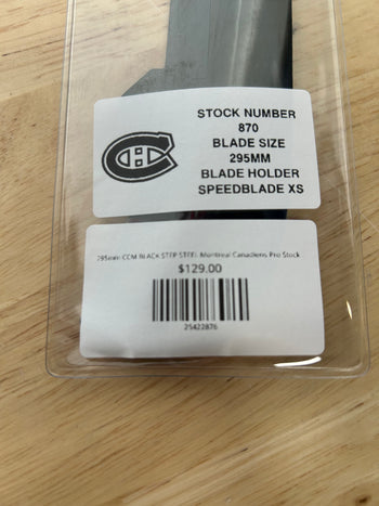 295mm CCM BLACK STEP STEEL Montreal Canadiens Pro Stock Blade/Runner (New)