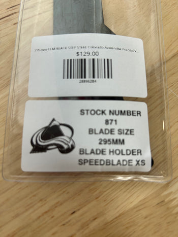 295mm CCM BLACK STEP STEEL Colorado Avalanche Pro Stock Blade/Runner (New)