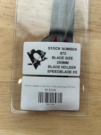 295mm CCM BLACK STEP STEEL Pittsburgh Penguins Pro Stock Blade/Runner (New)