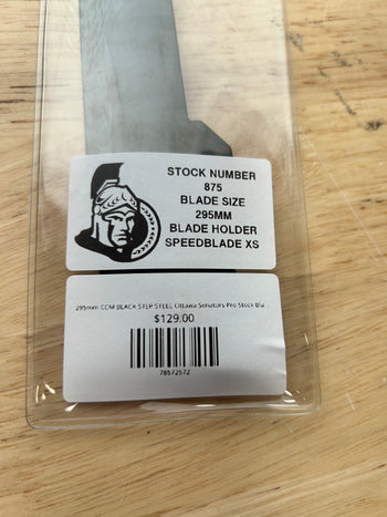295mm CCM BLACK STEP STEEL Ottawa Senators Pro Stock Blade/Runner (New)